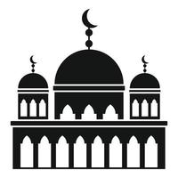 icono de mezquita moderna, estilo simple vector