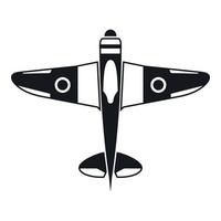 Military fighter plane icon, simple style vector