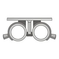 Frame for checking vision icon, cartoon style vector