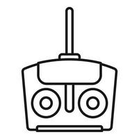 Drone remote control icon, outline style vector