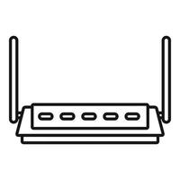 Firewall router icon, outline style vector