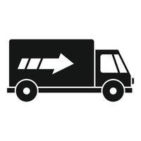 Delivery truck icon, simple style vector