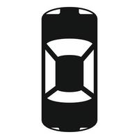 Top view driving car icon, simple style vector