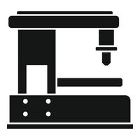 Cnc milling machine icon, simple style vector