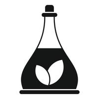 icono de matraz ecológico de aceites esenciales, estilo simple vector