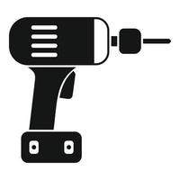 Cordless drill icon, simple style vector