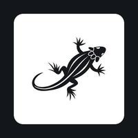 Striped iguana icon, simple style vector