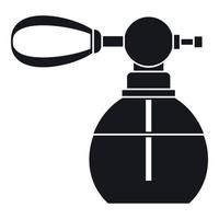 Perfume bottle with vaporizer icon, simple style vector