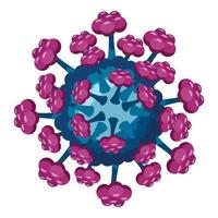 Virus icon, isometric 3d style vector