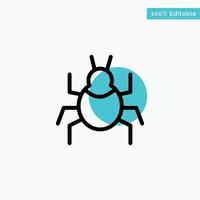 Bug Nature Virus Indian turquoise highlight circle point Vector icon