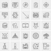 25 Universal Business Icons Vector Creative Icon Illustration to use in web and Mobile Related project