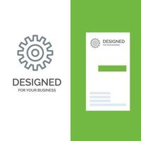 Gear Setting Wheel Cogs Grey Logo Design and Business Card Template vector