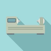 Cnc lathe icon, flat style vector