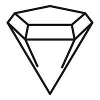 Diamond stone icon, outline style vector