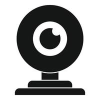 icono de cámara web, estilo simple vector