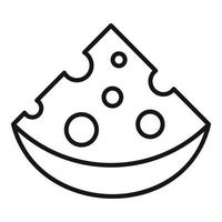 Cheese feta icon, outline style vector