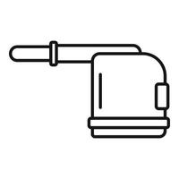 Carpet steam cleaner icon, outline style vector