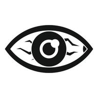 icono de ojo de sarampión, estilo simple vector