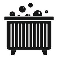 Bubble jacuzzi icon, simple style vector