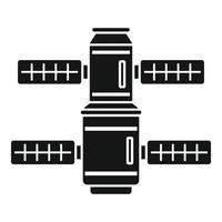 Solar panel space station icon simple vector. International earth system vector