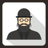 Rabbi icon in flat style vector