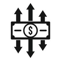 Profit restructuring icon, simple style vector