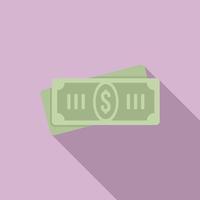 Tax cash icon, flat style vector