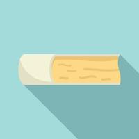 Cheese milk icon, flat style vector