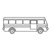 Bus icon, outline style vector