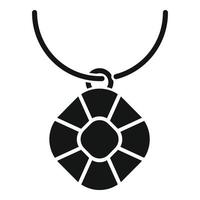 icono de collar de joyero, estilo simple vector