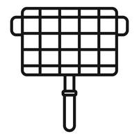 Bbq handle net icon, outline style vector