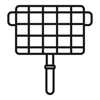 Bbq handle net icon, outline style vector