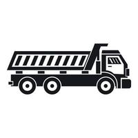 Truck icon, simple style vector