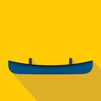 Small boat icon, flat style vector