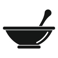 Essential oils bowl mix icon, simple style vector