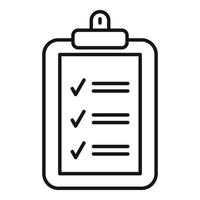 Job to do list icon, outline style vector