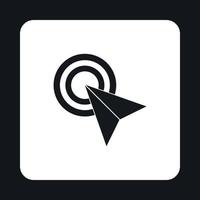 Arrow cursor icon, simple style vector