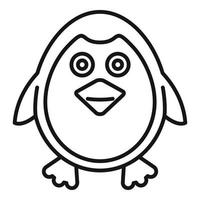 Penguin bath toy icon, outline style vector