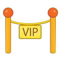 Decorative poles with tape for VIP icon vector