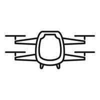 Power unmanned taxi icon, outline style vector