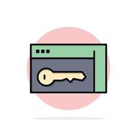 Browser Security Key Room Abstract Circle Background Flat color Icon vector