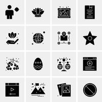 16 iconos universales de negocios vector ilustración de icono creativo para usar en proyectos relacionados con la web y dispositivos móviles