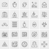 25 iconos de negocios universales vector ilustración de icono creativo para usar en proyectos relacionados con la web y dispositivos móviles