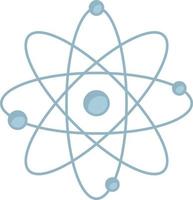 atom nuclear molecule chemistry science Flat Color Icon Vector