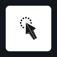 Cursor arrow waiting icon, simple style vector