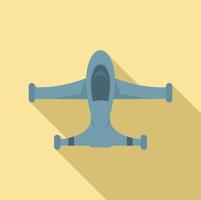 Plane unmanned taxi icon, flat style vector