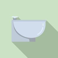 Cleaning bidet icon, flat style vector