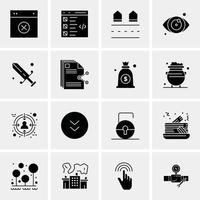 16 Business Universal Icons Vector Creative Icon Illustration to use in web and Mobile Related project