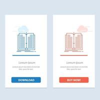Application File Transfer Book  Blue and Red Download and Buy Now web Widget Card Template vector