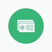 Setting Controller Target Object white glyph icon vector